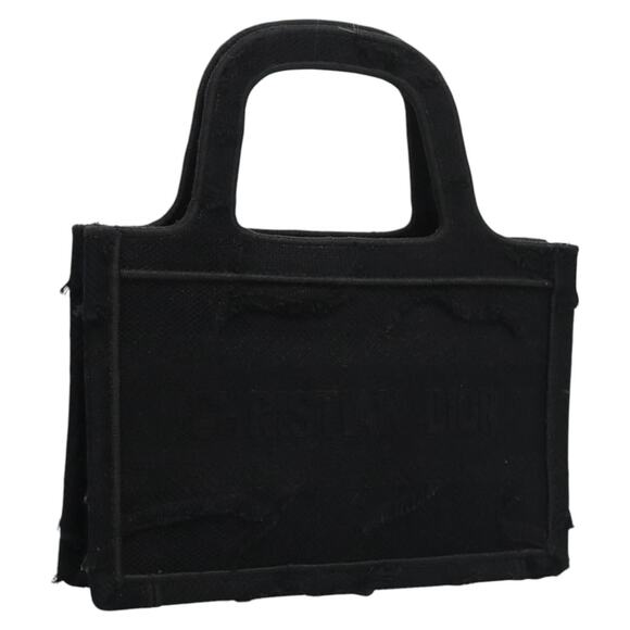 DIOR Book Tote Mini Tote Bag Canvas Black - Picture 1 of 12